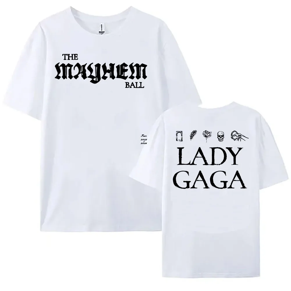 The MAYHEM Ball T-Shirt Short Sleeve Cotton Female Tshirts Casual Summer Singer Printing Tee-shirt O-neck Loose Women T Shirt