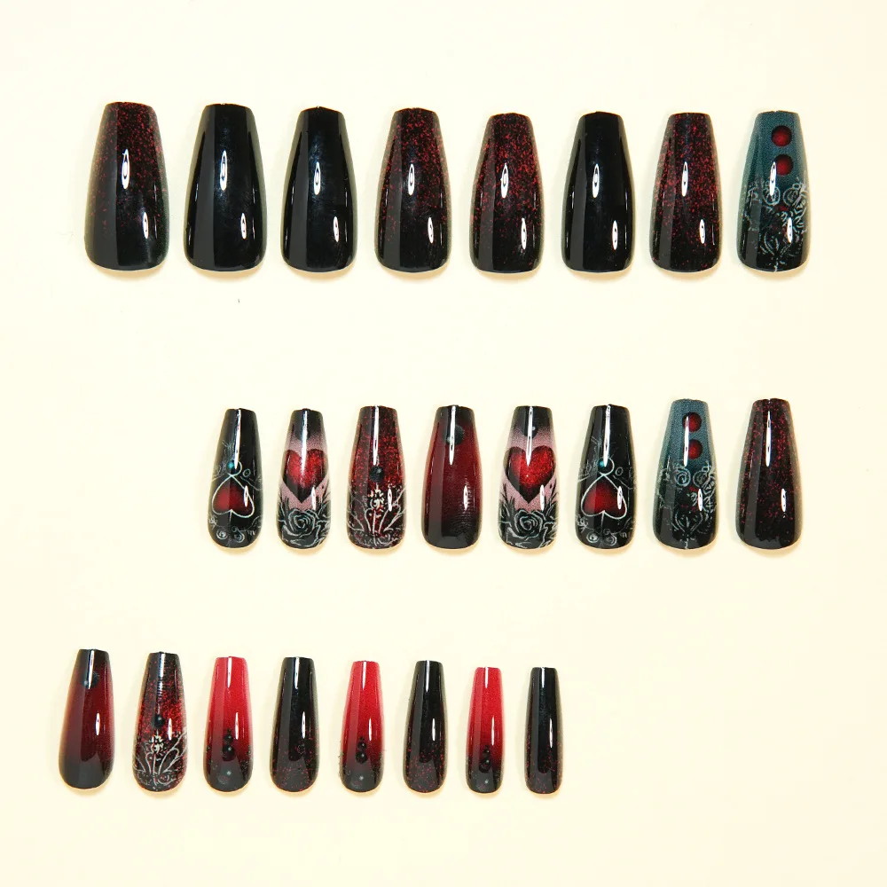 Nails applied on natural hands showing fit and wear