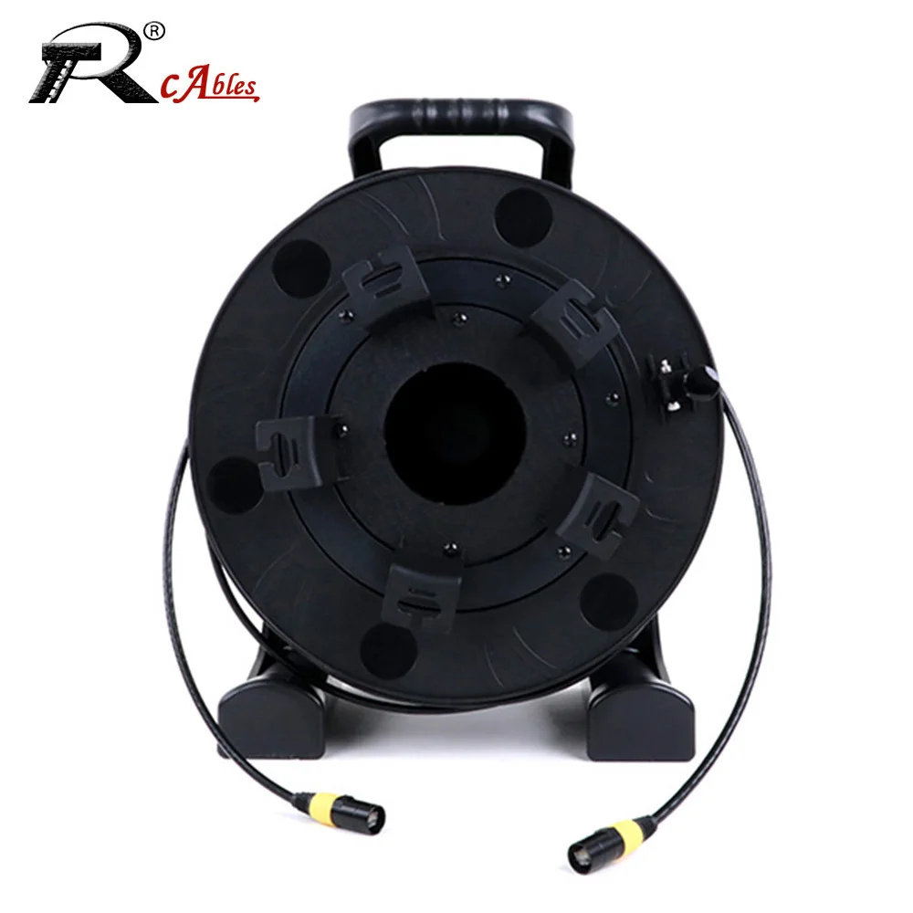 UTP Outdoor RJ45 Cat.6A Ethercon Extension Cable RJ45 Ethernet Network Cord with PCD380 Cable Reel Drum for LED Screen Display