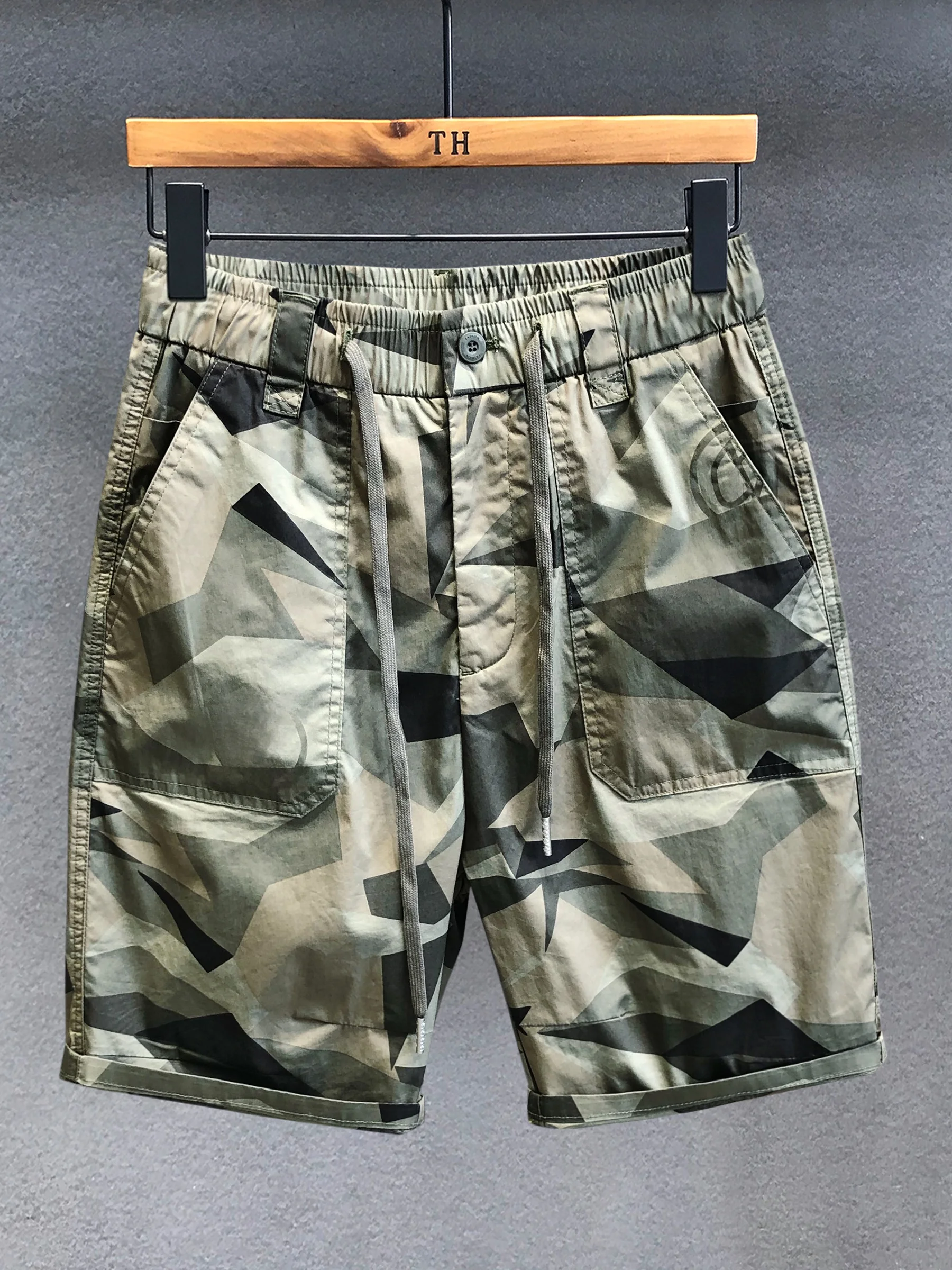 Summer Camouflage Workwear Shorts Men's Outdoor Loose Casual Five-Quarter Pants Straight Leg Mid-Waist Trousers