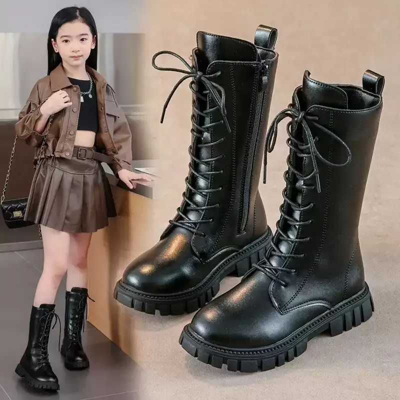 Girls Cosplay Long Boots Leather Boot Shoes Roleplay for Girls Halloween Carnival Roleplay Cosplay Party Props White Black Boots