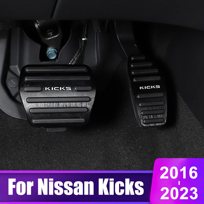 

Aluminum Car Accelerator Brake Pedals Cover Pad For Nissan Kicks P15 2016 2017 2018 2019 2020 2021 2022 2023 Accessories