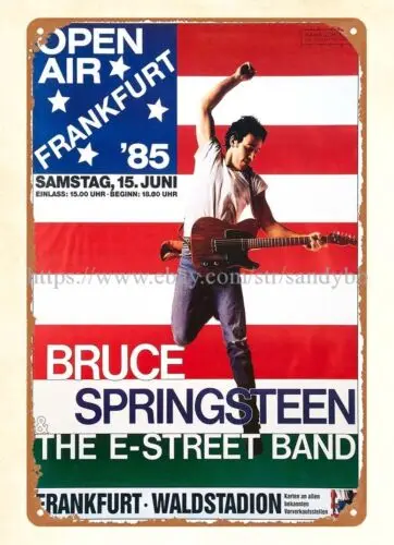 1985 Bruce Springsteen Concert Poster metal tin sign unfinished garage ideas