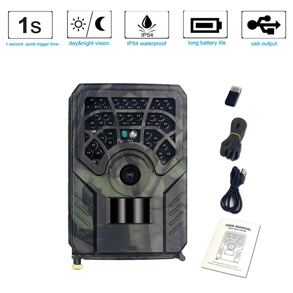 Wildlife Camera, Hunting Tracking Camera, Night Vision & Motion Activation, Outdoor Waterproof, Indoor Anti-theft Surveillance