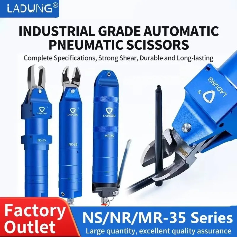 LADUNG manufacturer direct sales powerful NS-35 soft and hard plastic nozzle pliers FD9P/F9PS pneumatic Automation scissor blade