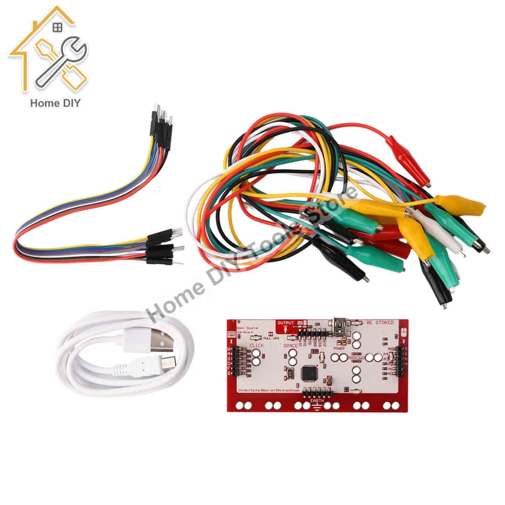 

1Set For Makey Main Control Board Controller Module DIY Kit with USB Cable Clip for Makey Practical Child's Gifts