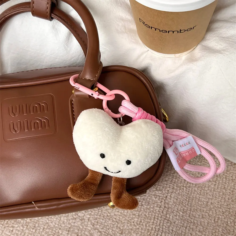 Koreanischer Plüsch-Dessert-Burger-Anhänger, süßer Kuchen-Schlüsselanhänger, Anhänger, Rucksack-Anhänger