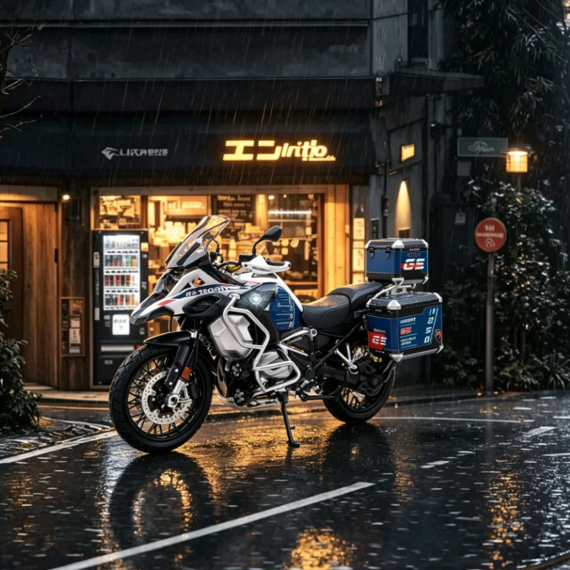 1:7 lifelike R1250 water bird replica premium adventure details full exhaust spray light sound collection gift for biker lovers