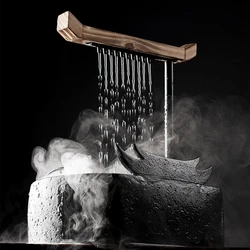 Ornements d'eau courante de style chinois, eau de maçonnerie en céramique, fontaine d'eau mise à jour, porte-bonheur, feng shui, salon