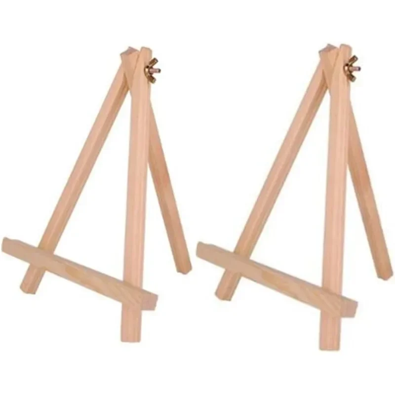 2026 Top Quality Adjustable Mini Wooden Easel Desktop Painting Easel Stand Portable Triangular Desktop Canvas Stand For Painting