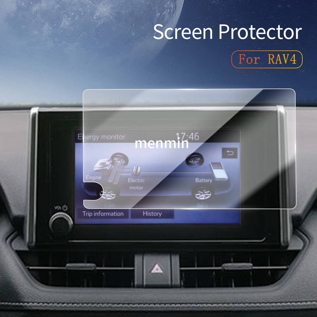 

Автомобильные наклейки Dash Carplay, зеркало, защитная пленка для экрана, дисплей, закаленное стекло, защитная пленка для автомобиля 25 TOYOTA RAV4