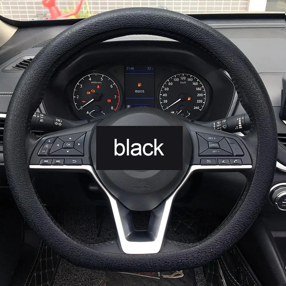 Auto Universal Silikon Lenkrad Elastische Handschuh Abdeckung Textur Weiche Multi Farbe Auto Dekoration DIY Abdeckungen Zubehör – Detail 5