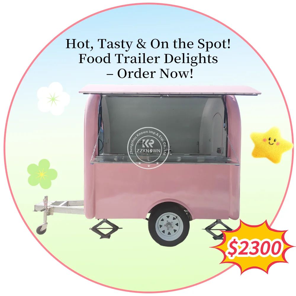 

Consession Food Trailer Ice Cream Cart Mobile Pizza Catering Trailer Fully Equipped Food Truck with Pizza Oven