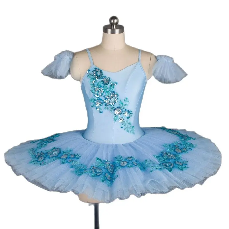 

BLL025 Pale Blue Spandex Bodice Pre-professional Ballet Tutu Girl & Women Ballet Tutu Ballerina Dance Costumes