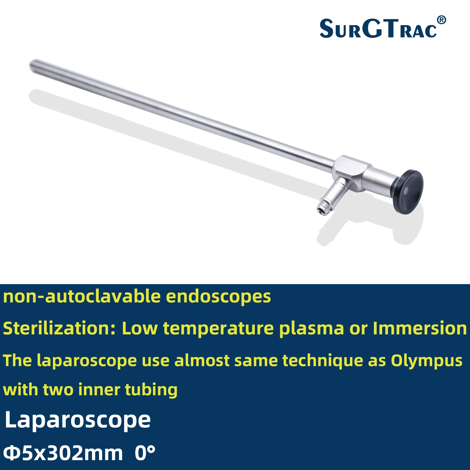 Laparoscope Médical, Endoscope Laparoscopique Résistant à 0/30, 5mm/10mm pour la Chirurgie Laparoscopie, Caméra de miles ica