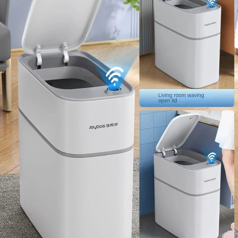 Smart Sensor Trash Can Automatic Bagging Induction Bin Intelligent Electronic Trash Can for Home Convenient Cleanup