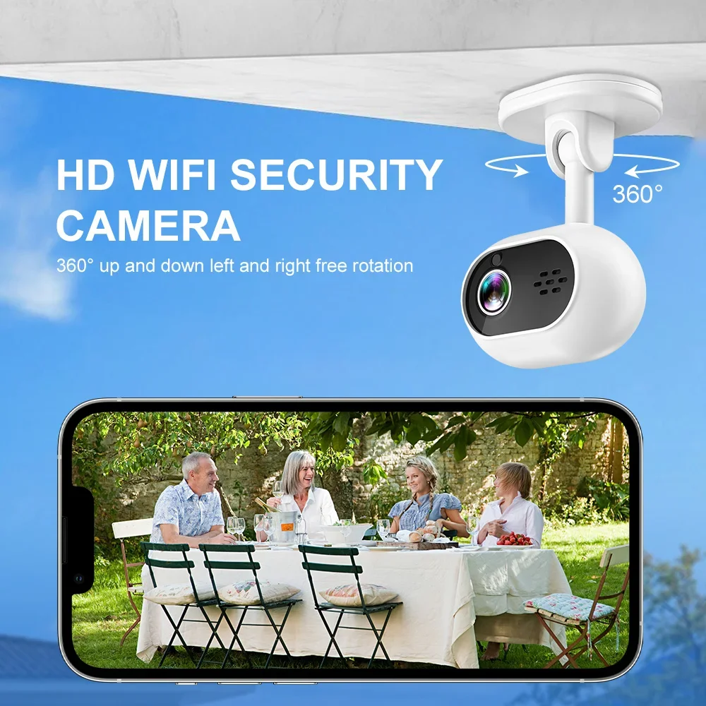 WiFi Camera Surveillance Security Baby Monitor Automatic Human Tracking Cam 2-Way Audio Night Vision Indoor Video Camera