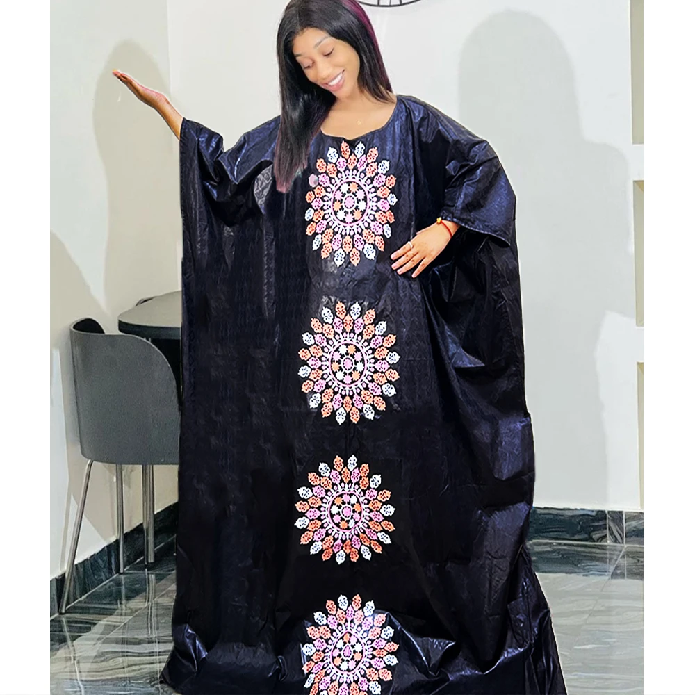 

Plus Size African Dresses For Woman Bazin Riche Robe For Gambia Traditional Wedding Party Clothing Dashiki Basin Riche Dashiki