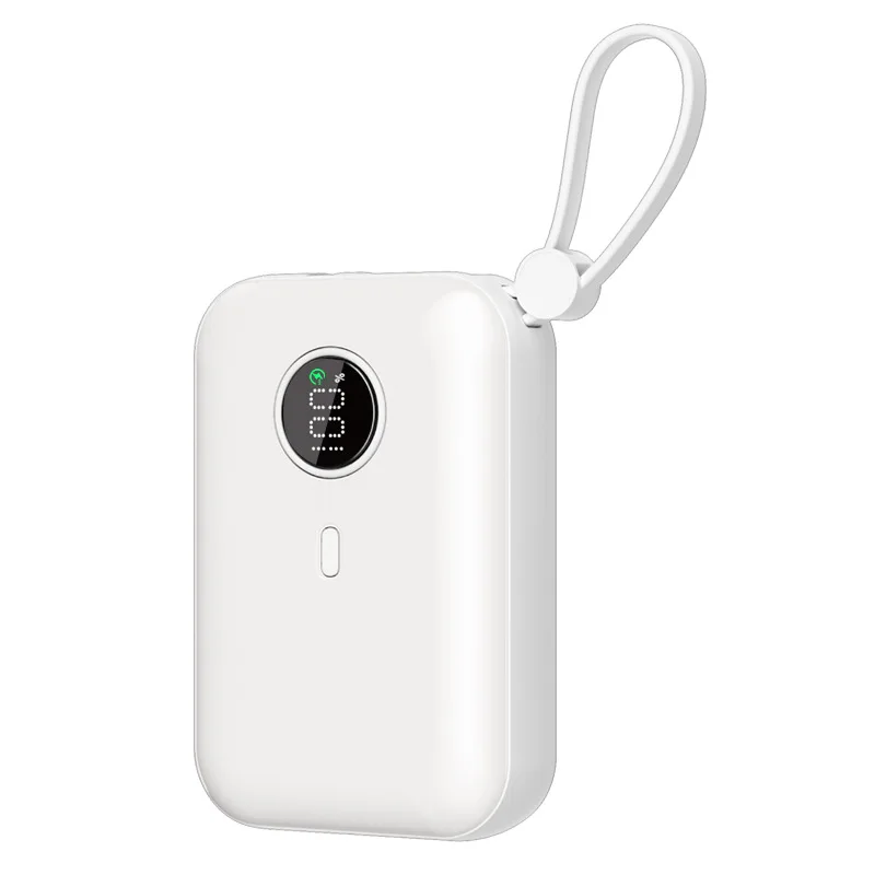 

Блок питания 22,5 Вт, сверхбыстрая двусторонняя зарядка, автономный кабель, небольшой и портативный блок питания 10 000 мАч 3C