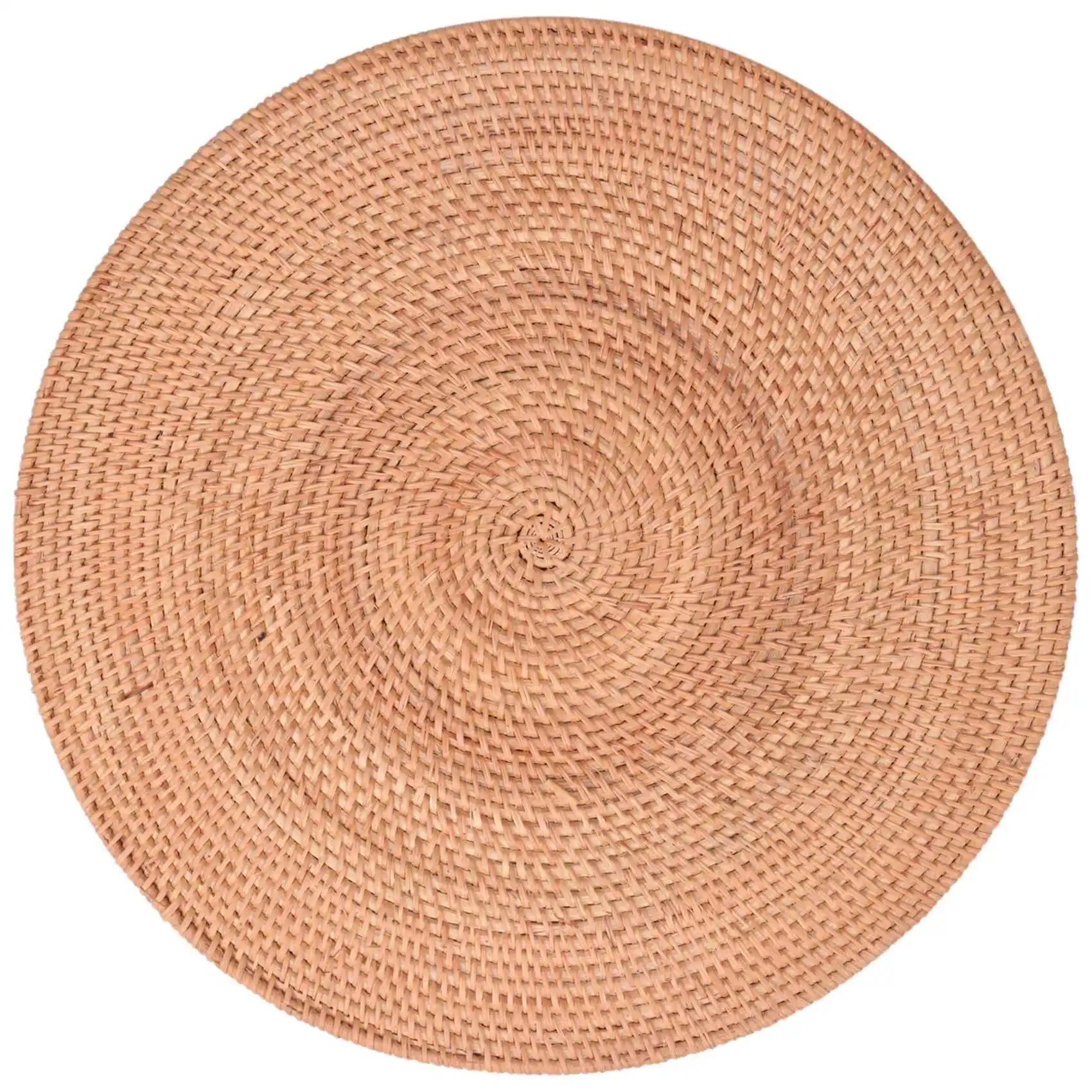 Rattan Woven Placemats,Table Mats,Non Slip Heat Resistant Place Mat,Wicker Placemat,Trivets for Hot Dishes Round,40cm