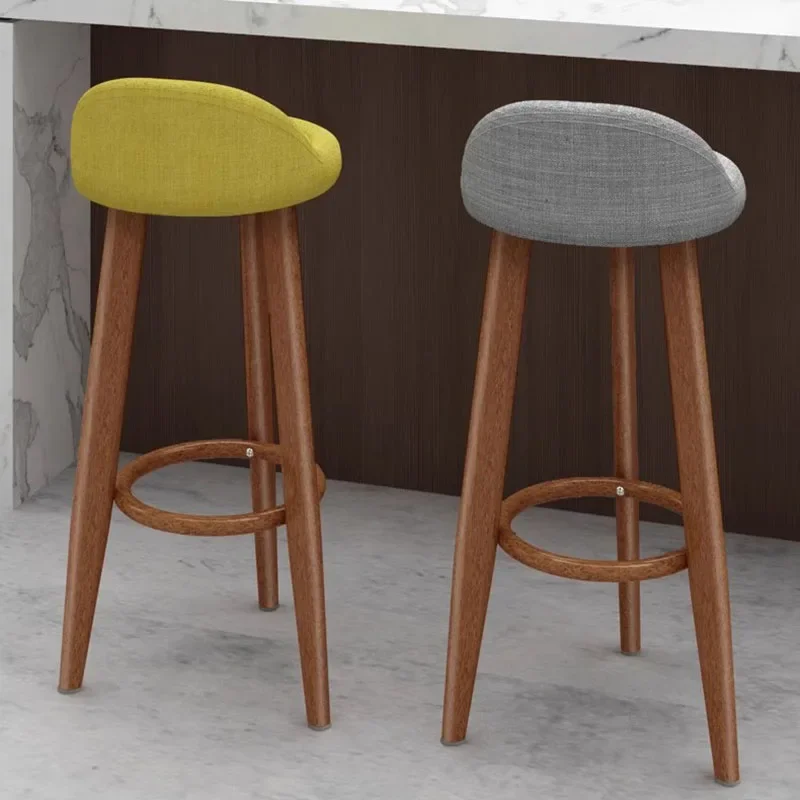 Taburetes de Bar de oficina en la espalda, taburetes nórdicos para cocina, Barbero de moda, diseño de acento, silla moderna para juegos, dormitorio,