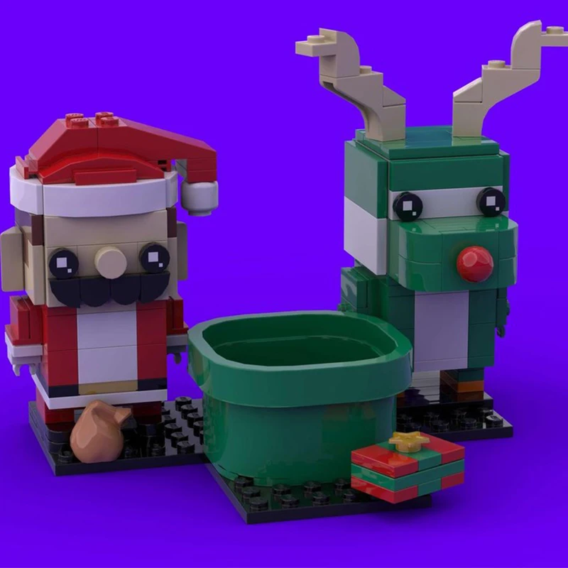 

215pcs MOC Italian Plumber & Yoshiss Christmas Gift Toy to Develop Patience and Concentration Edition Brickheadz Building Blocks