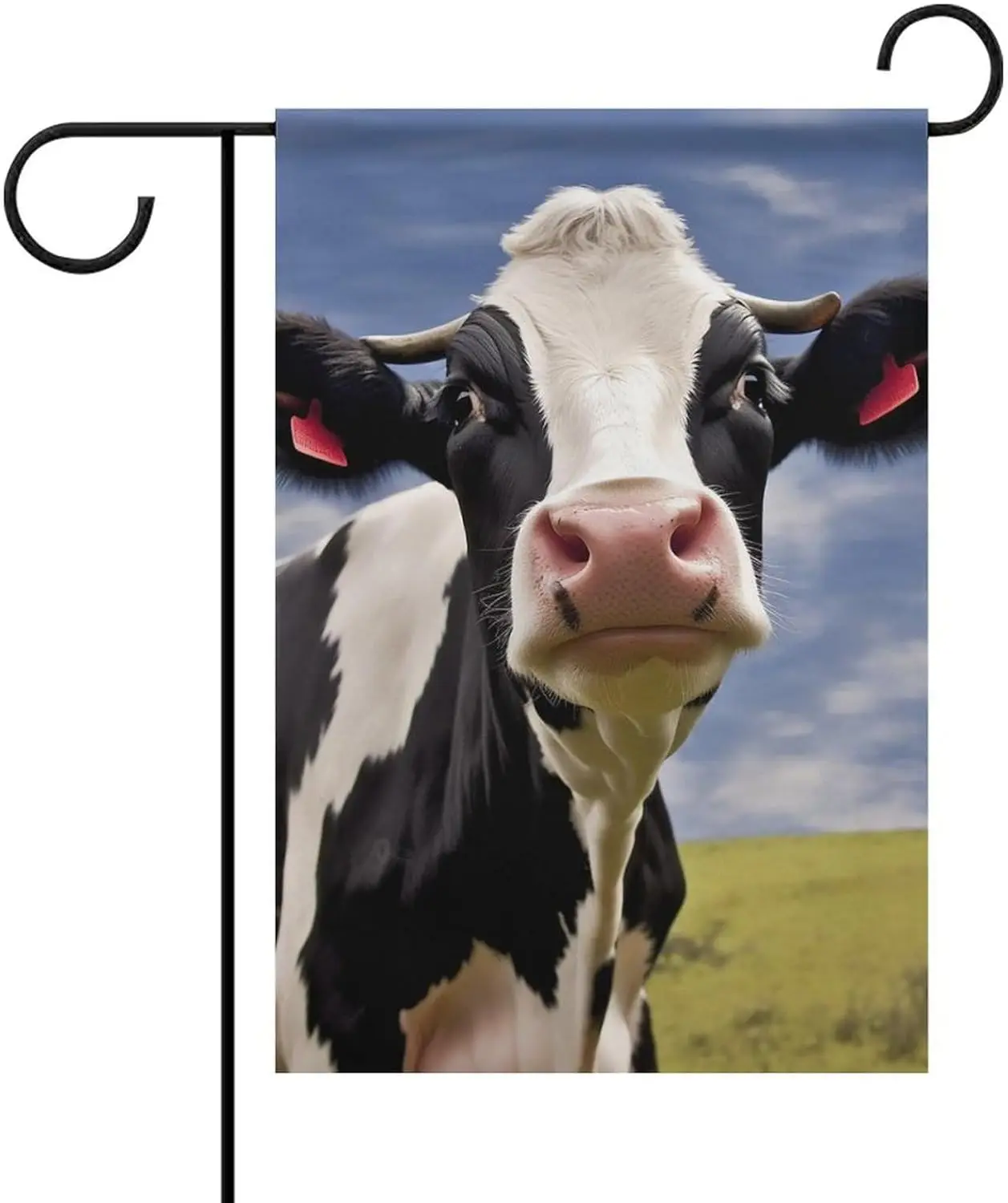 Black White Cow Garden Flag Double Sided 12 X 18 Inch Welcome Yard Flag Spring Summer Small Outdoor Vertical Banner Home Wal AAS