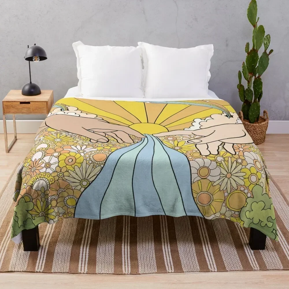 

Groovy Creation of Adam Throw Blanket Men's Soft Warm Throw Blanket for Couch