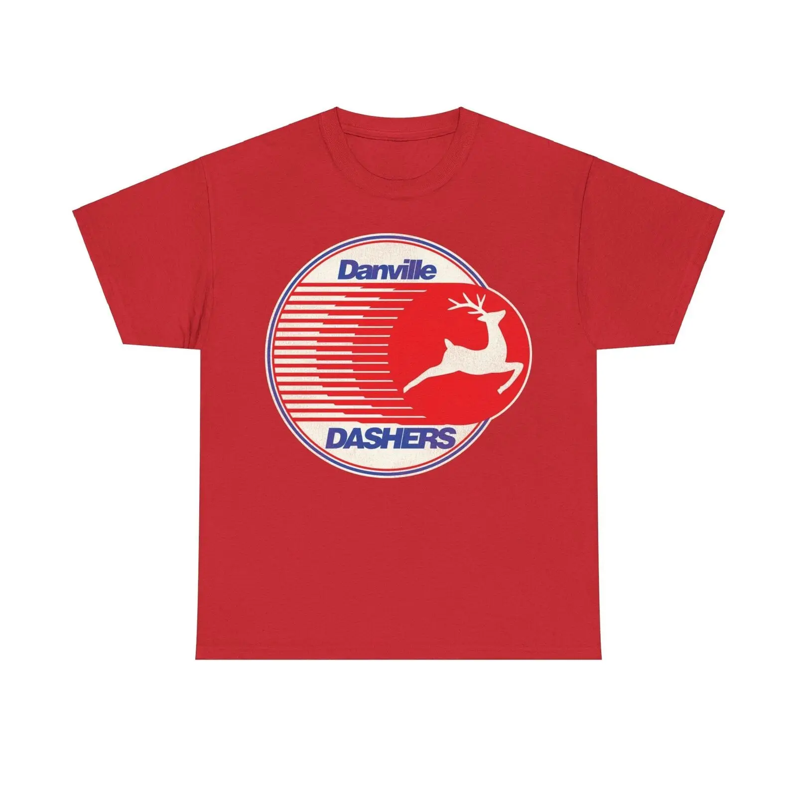 Danville Dashers Red Blue Logo Hockey Team T shirt