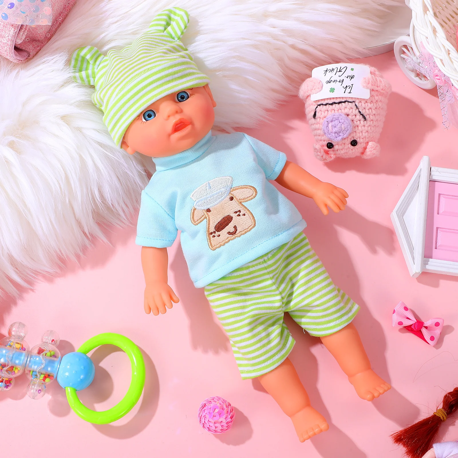 

10Inch American Clothes Dresses For Reborn Newborn Baby Outfits Set Baby Clothing Accessories Playtime Fashion