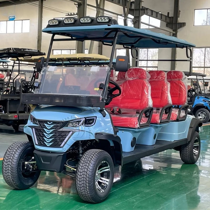 Robetaa New Design Customization Of 6+0 Seat 6 Person 48V Electric Lift Golf Car Off-Road Golf Buggy