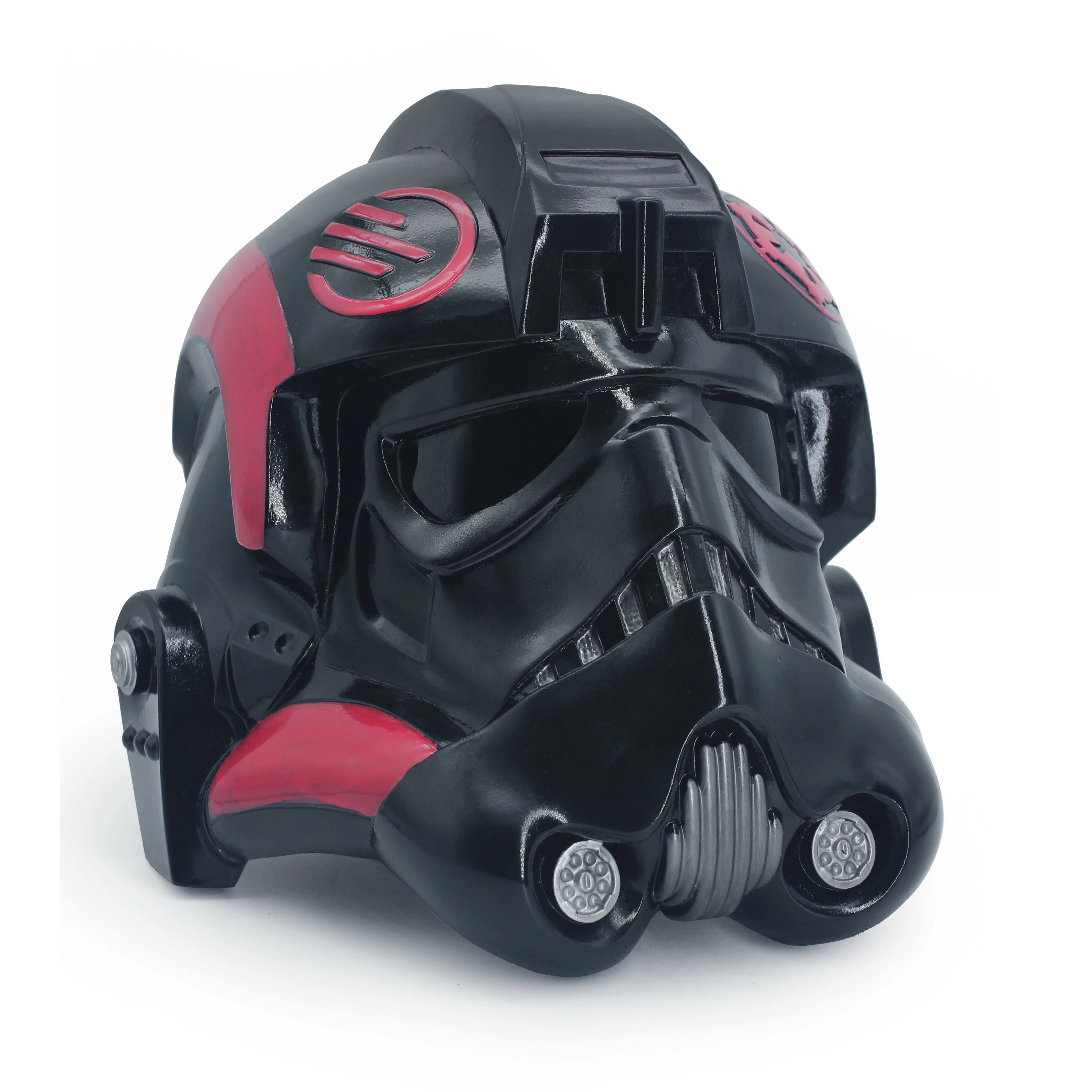 Star SW Battlefront II Inferno Squad TIE Fighter Helmet Hard PVC Full Head Wearable Cosplay Mask Standard Size For Adult Role Play Halloween Masquerade Costume Accessory Movie Game Collectible Display Gift Realistic Imperial Pilot Helmet Prop