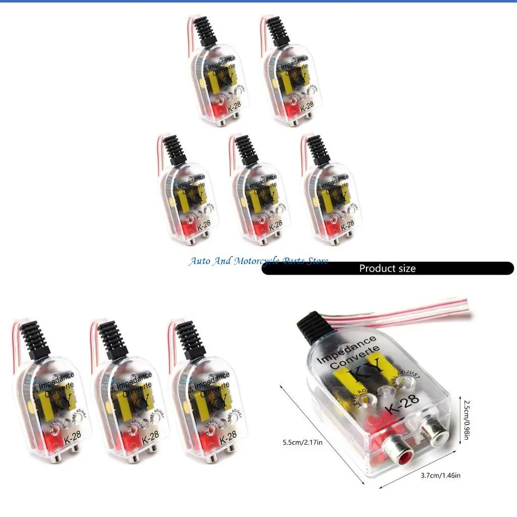 P9FD Car Stereo Speakers High Low Converter Adapter Stereo Impedance Converter Module