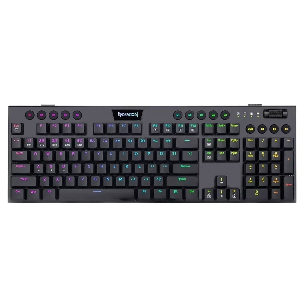 

US.EU K618 RGB support Bluetooth 5.0 wireless USB 2.4G 3 mode Mechanical Gaming Keyboard 104 Keys Compute PC