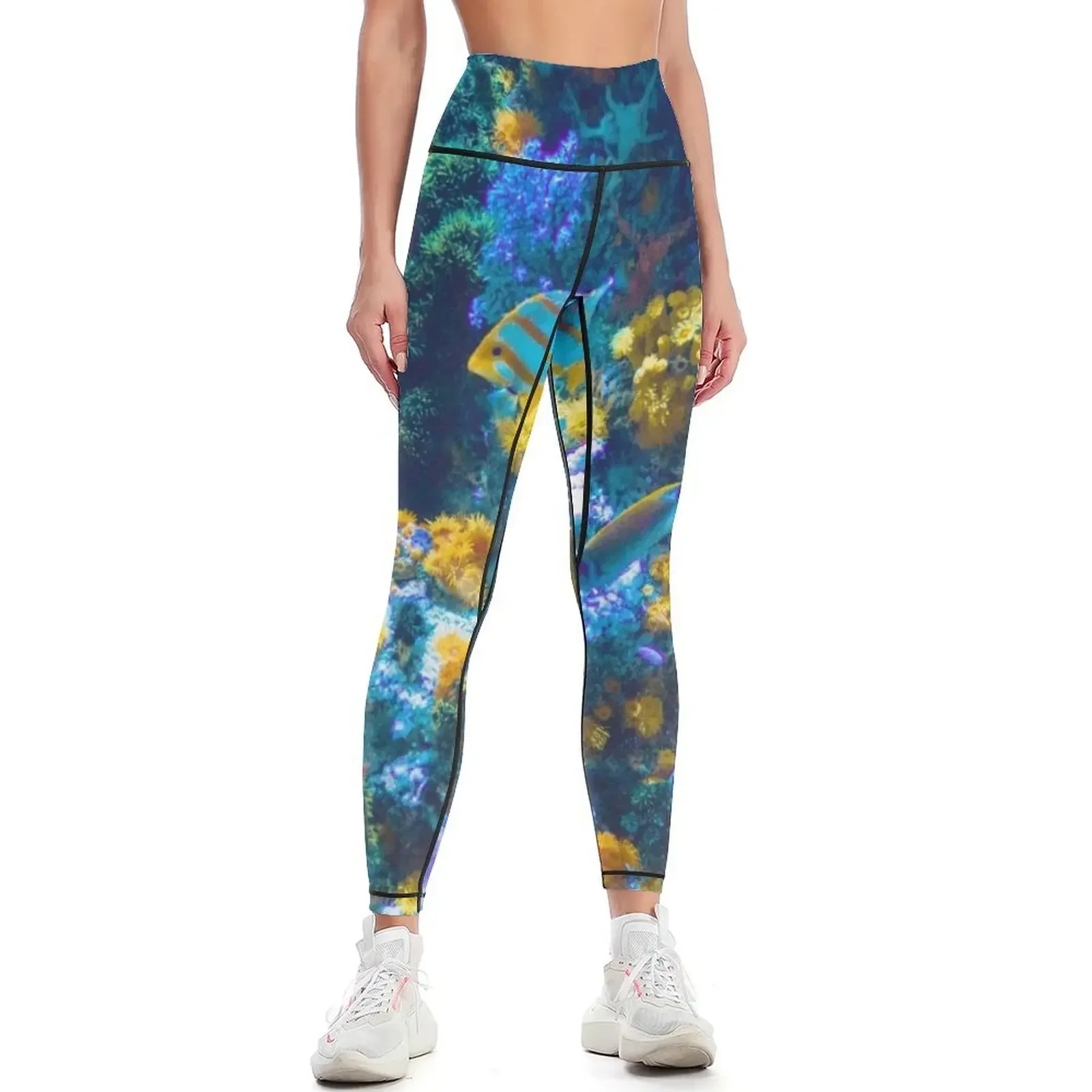 

Colourful Coral Reef Leggings sport pants legging push up sports tennis for Jogger pants Womens Leggings