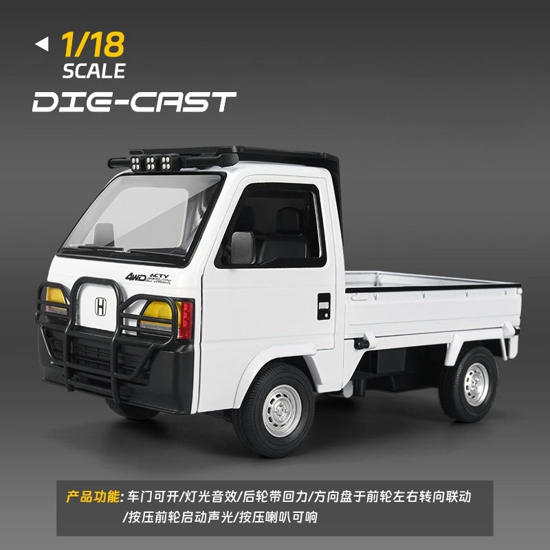 1:18 شاحنة صغيرة سبيكة نموذج سيارة التراجع الصوت والضوء الأطفال أكثر من اللعب سبيكة نموذج سيارة تحصيل