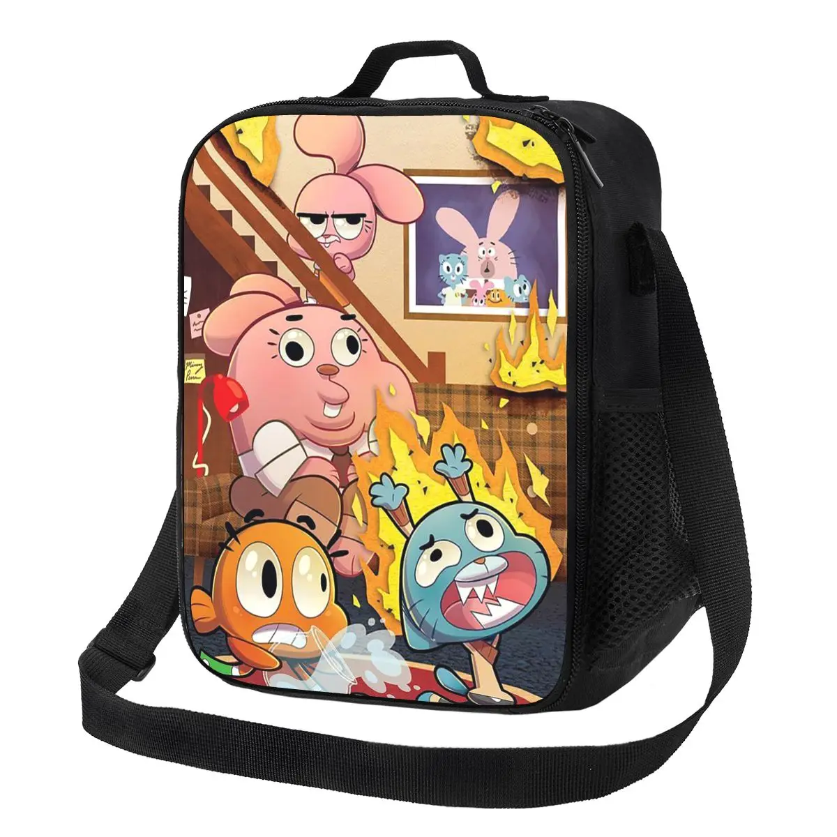 

The Amazing World Of Gumball Cartoon Insulated Lunch Bag for School Picnic Storage Food Boxes Portable Container Lunch Box Tote
