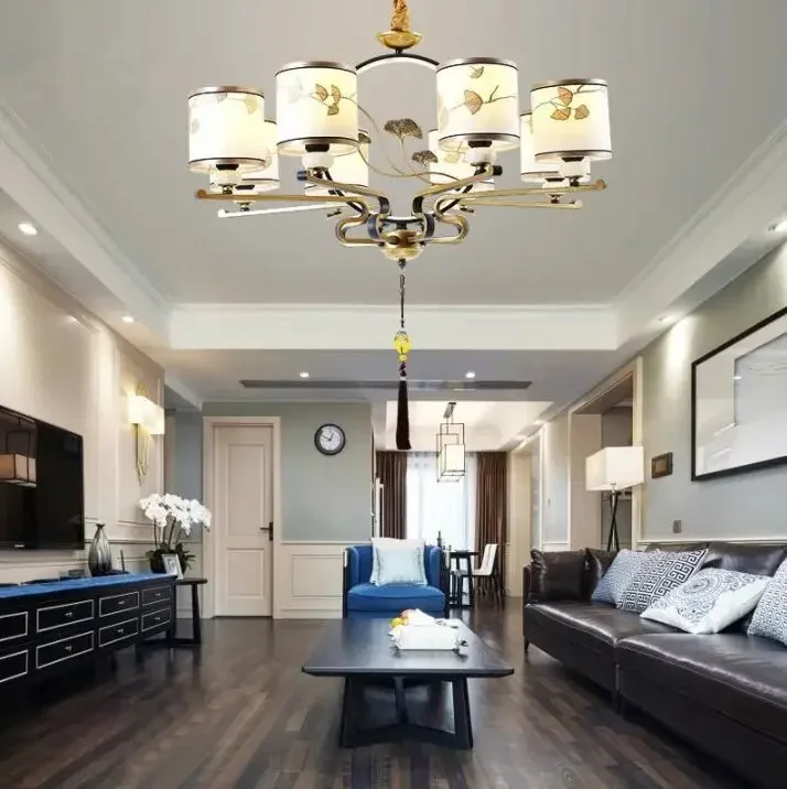 New Chinese style living room chandelier Chinese style modern minimalist restaurant bedroom creative personality retro light