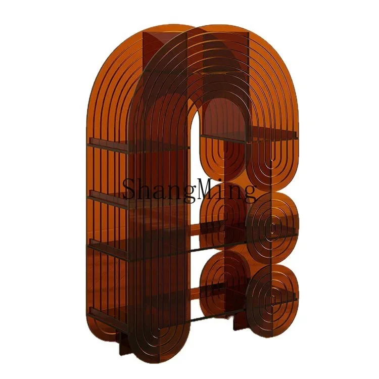 SM الحد الأدنى الإبداعية الاكريليك الموقد الشرفة خزانة مجلة رف الكتب غرفة المعيشة الديكور رف متعدد الطبقات #3