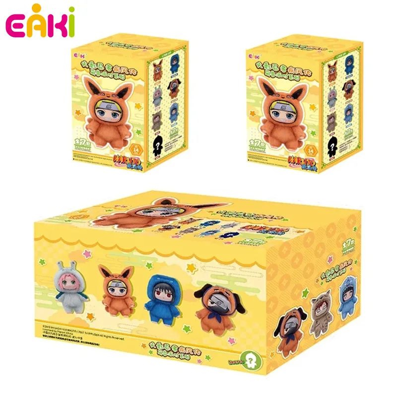 Gran oferta Original EAKI Naruto caja ciega Linda bestia fiesta serie vinilo muñeco de peluche juguetes para niños regalo