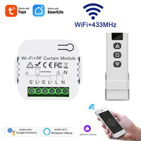 Tuya Smart WiFi RF433 Curtain Switch Module for Electric Roller Shutter Blind Motor Smart Life App Works Alexa Alice Google Home