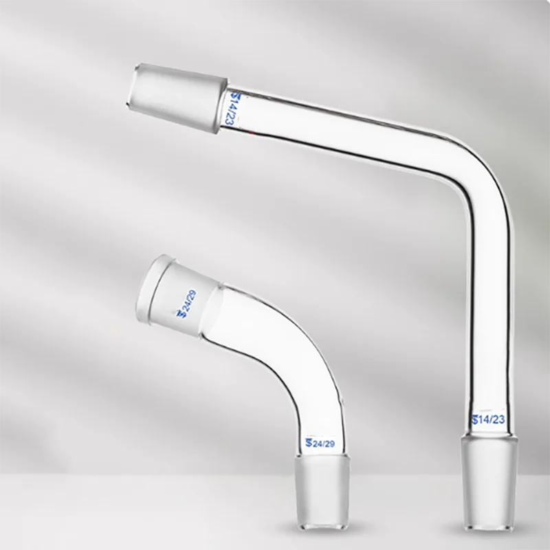 

Distilled elbow horn tube side receiving tube condenser high borosilicate transparent glass chemical experimental adapter