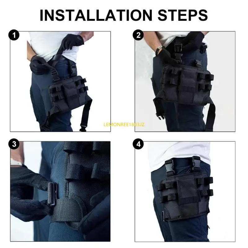 N58C Electrician Tool Bag Leg Pocket Tool Holder for Electrician Multiple Pockets