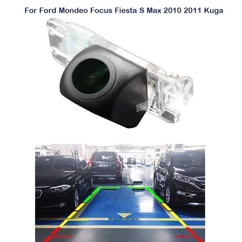 For Ford Mondeo Focus Fiesta S Max 2010 2011 Kuga HD Wireless Car CCD Rear Camera Fisheye 8 12 led dynamic Night Vision bracket