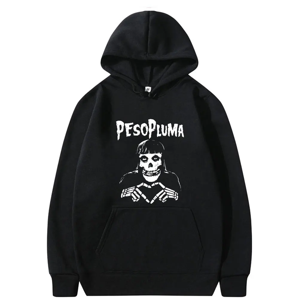 

Singer Peso Pluma Skeleton Graphic Hoodie Men Women Punk Rock Oversized Sweatshirt Unsiex Hip Hop Fashion Long Sleeve Hoodies