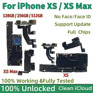 Bilashmart Tested iphone xs max Mainboard iphone xs Motherboard with/NO Face ID Free ICloud 64G 256G Unlocked Main Logic Board