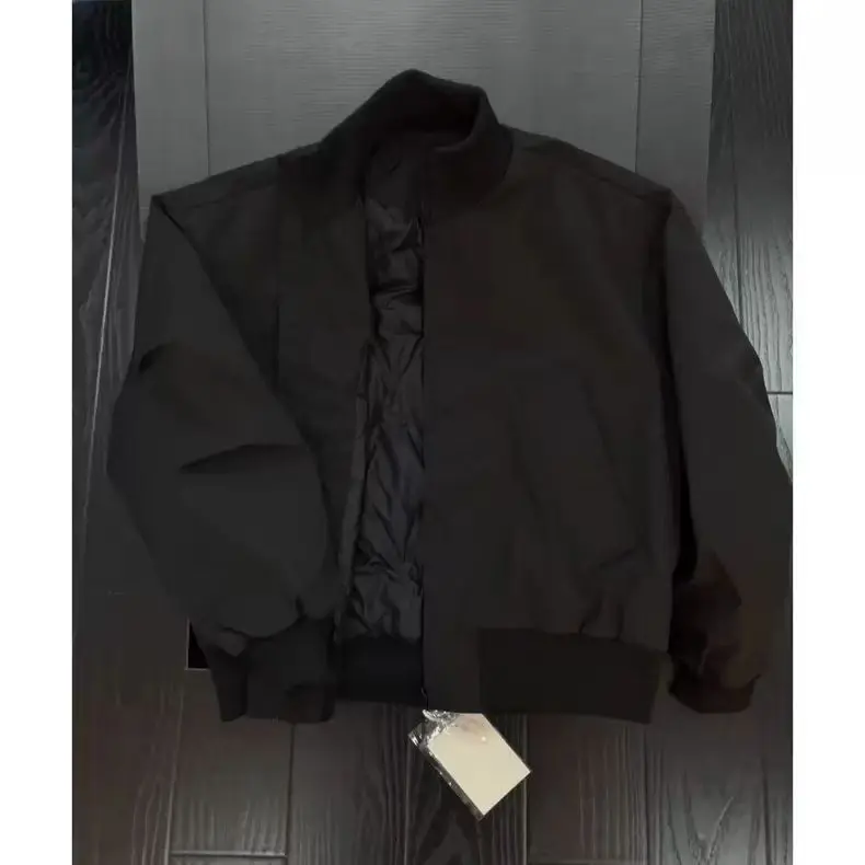 navy blue men's three-proof down jacket, thickened and warm in winter, stand-up collar outdoor couple model