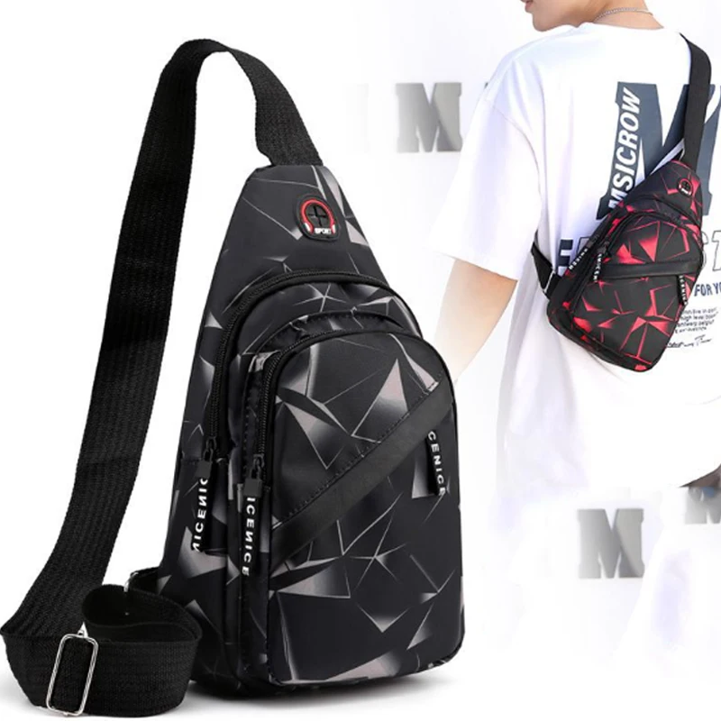 

Men's Fashion Chest Bag Casual Waterproof Large Capacity Shoulder Crossbody Bags Outdoor Sports Portable Bag For Male