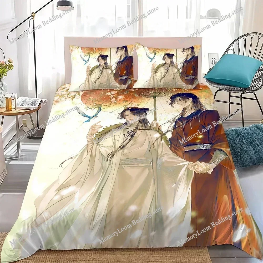 Anime H-Heaven Officials Blessing Duvet Cover Set Bedding Soft Laundry Cotton Bed Four Seasons Student Dormitory Home Textile029