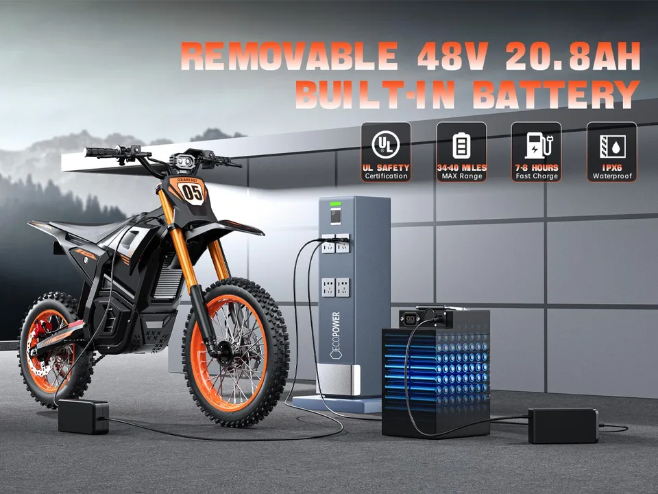 3000W Electric Dirt Bike 21AH 20''Fat Tire E-Mountain Ebike Motorcycle CHEEVALRY image 6